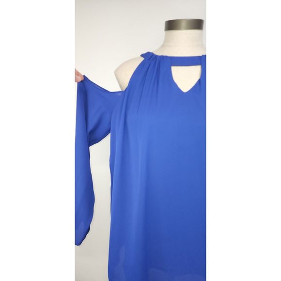 NWT Landa by Dora Landa Blue Off Shoulder Blouse Size S - Picture 4 of 7
